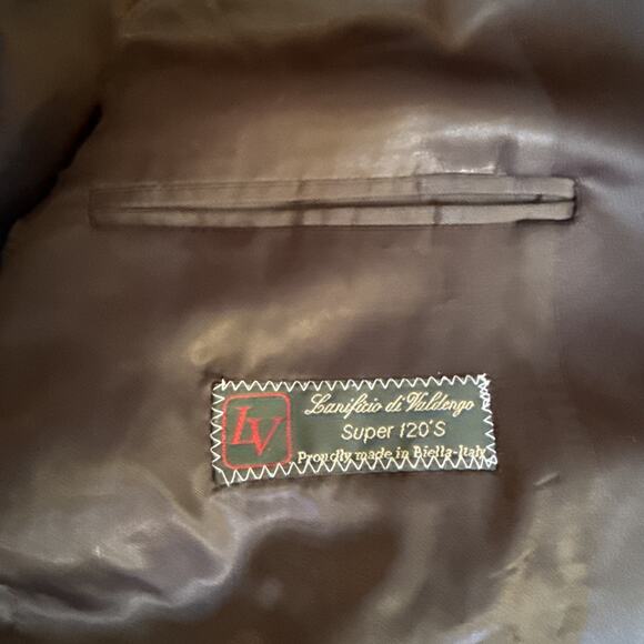 Vito Rufolo Made In Italy Suit Jacket Mens 40R Black Solid Wool Three Buttons - Picture 6 of 11